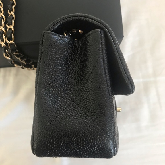 Chanel Black Caviar Rectangular Mini Flap LGHW - Picture 5 of 8